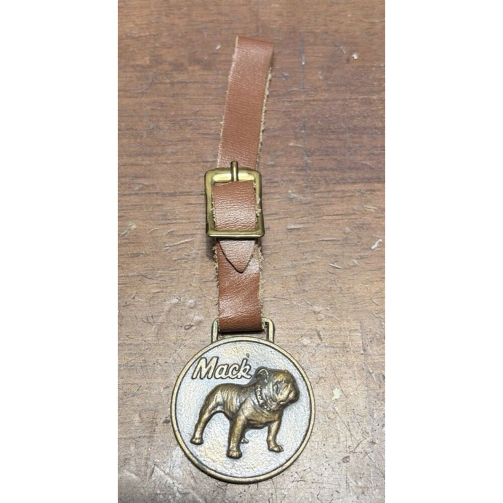 Mack Trucks Bulldog Logo 1.5" Brass Pocket Watch Fob By Keith Smykal Co. N.Y.C.